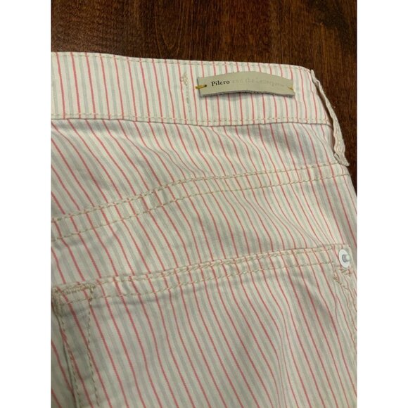 Pilcro and the Letterpress White, Pink, & Blue Striped Skinny Jeans, Size 27 - Picture 7 of 8